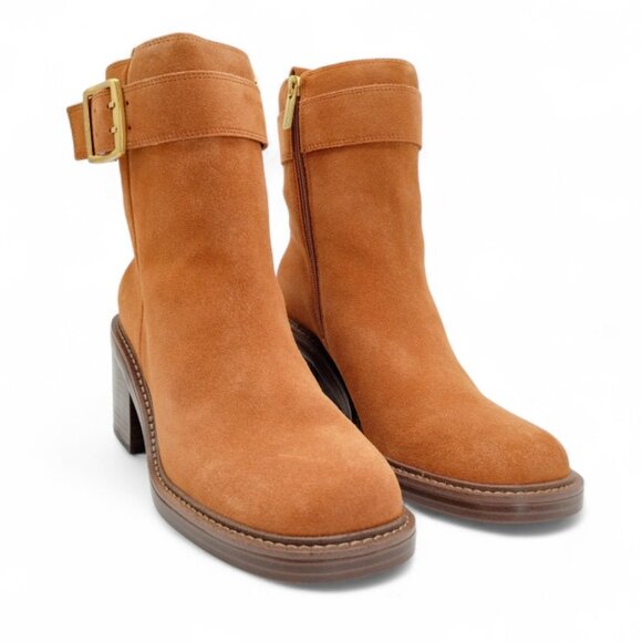 Vince Camuto Women's Size 9 M Warm Caramel Bembonie Stacked Heel Ankle Bootie - Picture 5 of 15